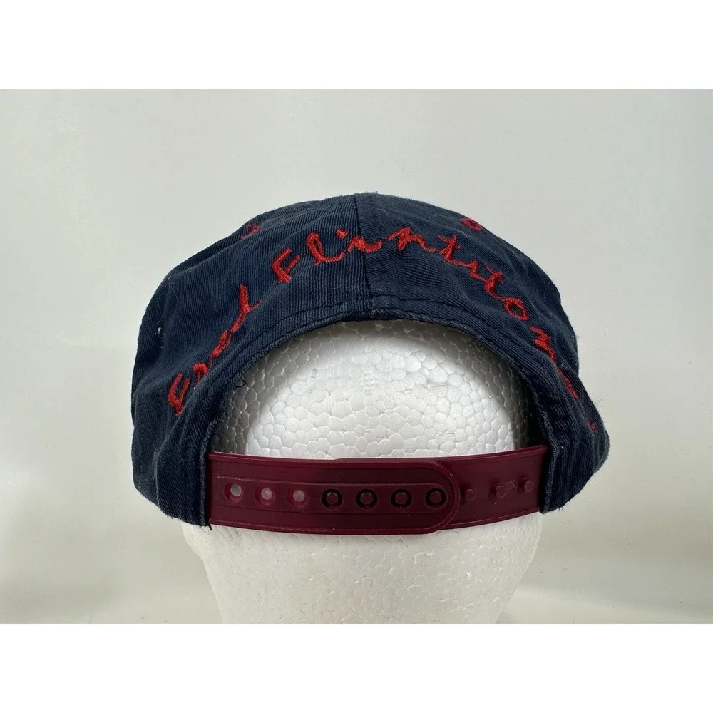 Fred Flintstone Snapback Hat 1994 Red Blue  90's Retro‎ Throwback Vintage